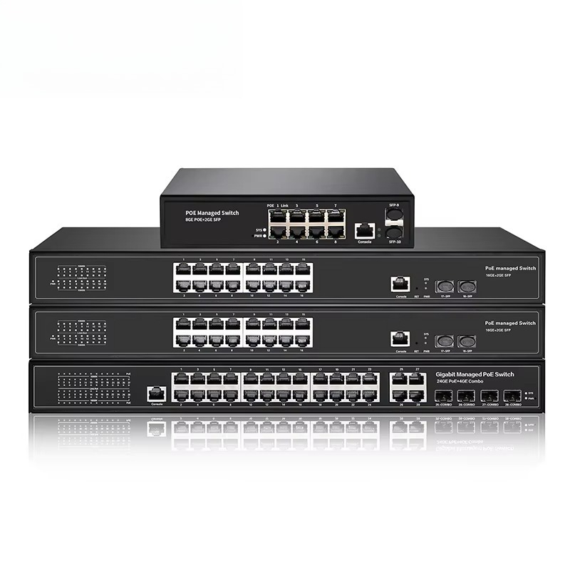 8-Ports 16 24 48 Ports Gigabit - Managed Gigabit Poe Switch 8 Port 802.3At ulasan dan harga