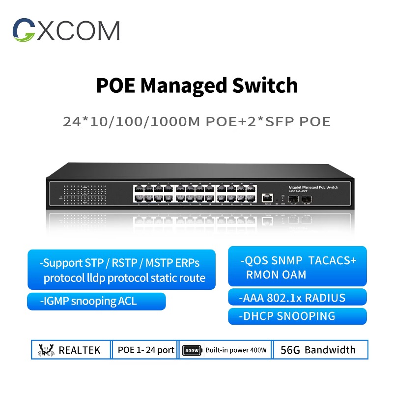 8-Ports 16 24 48 Ports Gigabit - Managed Gigabit Poe Switch 8 Port 802.3At ulasan dan harga
